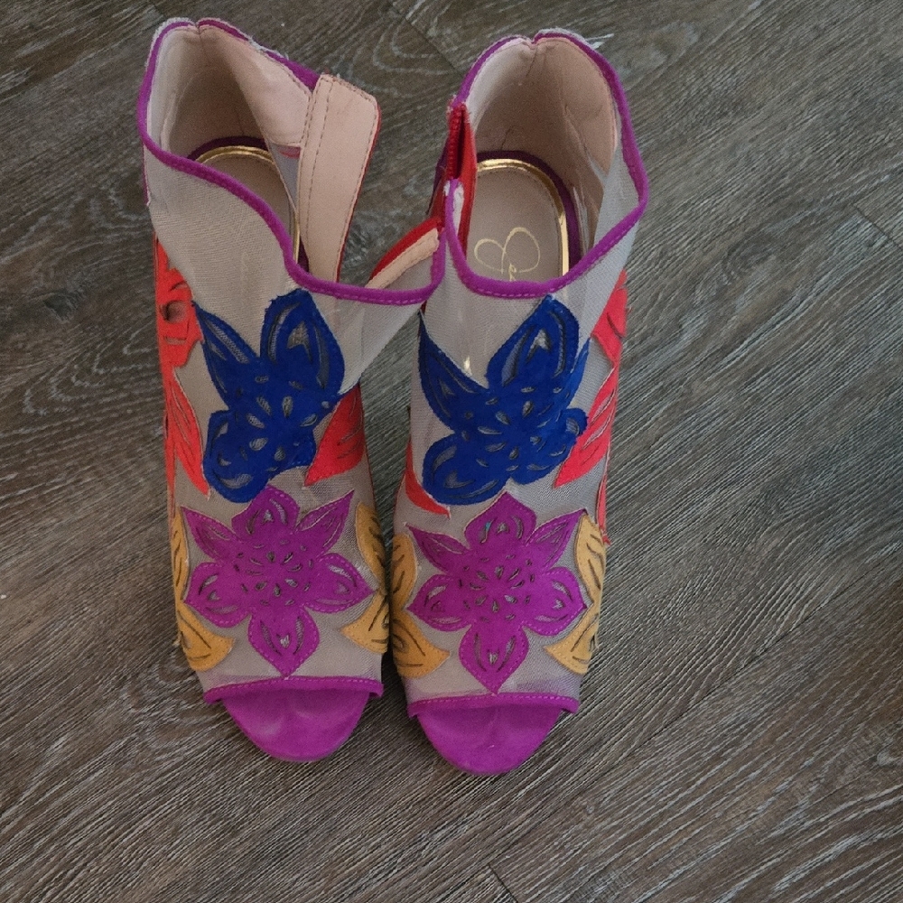 Jessica Simpson Multicolor Floral Heels